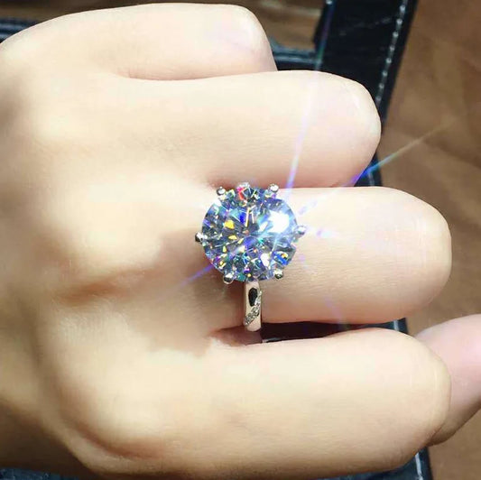 Luckacco Handmade Male 5ct Lab Moissanite Diamond Ring 925 sterling silver Engagement Wedding band Rings for Men Party Gift