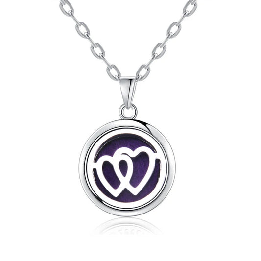 Luckacco New Tree Of Life Aromatherapy Necklace Stainless Steel Essential Oil Diffuser Amulet Perfume Locket Pendant Women Jewelry Gift