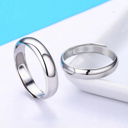 Luckacco High-quality Couple Wedding Ring for Woman Men 2Pcs Love Heart Zircon Adjustable Rings Fashion Stainless Steel Engaged Jewelry