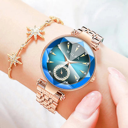 Luckacco Stainless Steel Watchband Women Bracelet Watches Top Brand Luxury High Quality Ladies Wrist Watches Fashion Female Clock