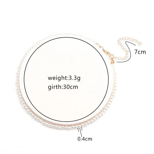 Luckacco Elegant Big White Imitation Pearl Beads Choker Clavicle Chain Necklace For Women Wedding Jewelry Collar New  Dropshippi