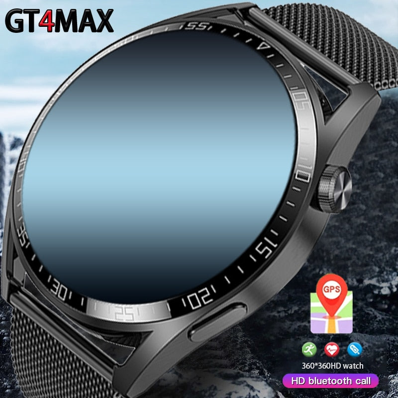 2023 New GT4 MAX smart watch NFC Voice Assistant 1.5-inch HD screen Heart rate Blood pressure GPS IP68 waterproof watch for men - luckacco