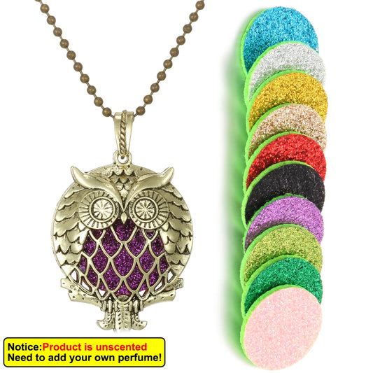 Luckacco New Aroma Kaleidoscope Retro Necklace Antique Locket Pendant Magnetic Perfume Essential Oil Diffuser Locket Aromatherapy Jewelry