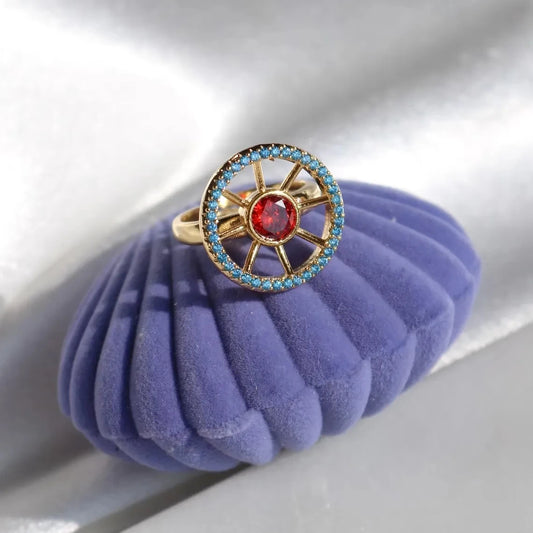 Luckacco Stella's Ring, Jewelry For Woman Girl, Fashion Wedding Geek Accessories, Silver Plated, Stella Ring ,Solaria Sun Ring ,Gifts