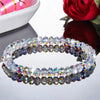 Luckacco  Red Purple White Color Crystal Bracelets For Women Simple Colorful Bead Elastic Rope Bracelet Fashion Handmade Jewelry
