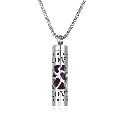 Luckacco Long Strip Stainless Steel Aromatherapy Necklace Perfume Diffuser Essential Oil Diffuser Pendant Necklace Jewelry Accessories