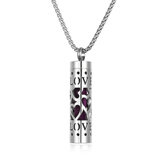 Luckacco Long Strip Stainless Steel Aromatherapy Necklace Perfume Diffuser Essential Oil Diffuser Pendant Necklace Jewelry Accessories