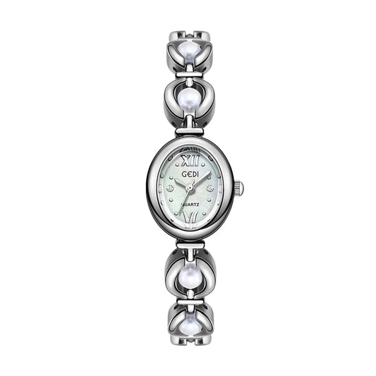Luckacco Ladies Watch Light Luxury Brand National Style Zulu Green Bracelet Advanced Bead Waterproof Women Fashion Quartz Wristwatches