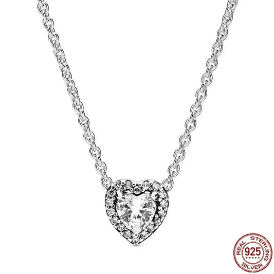 Luckacco New 925 sterling silver gold droplet pearl snowflake pendant necklace exquisite and luxurious women's charm jewelry gift