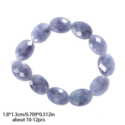 Luckacco AAA Natural Stone Multicolor Faceted Oval Stone Beads 18x13mm Loose Spacer Beads For Jewelry Making DIY Necklace Earrings Gifts