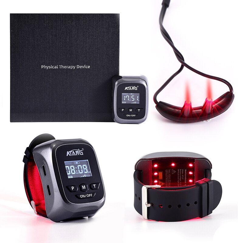 650nm Laser Therapy Watch LLLT Physiotherapy for Diabetes Hypertension Cholesterol Rhinitis Sinusitis Treatment Health Care - luckacco