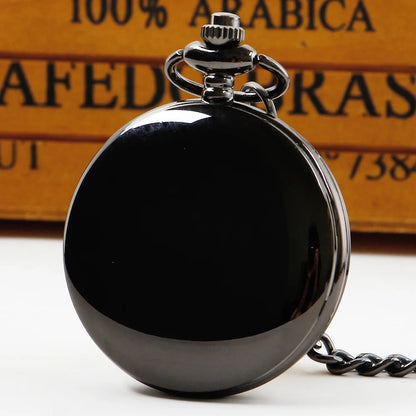 Luckacco Classic Quartz Pocket Watch Vintage Round High Quality Steel Necklace Gift for dad