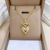 Luckacco Women's Stainless Steel Owl Necklace European And American Popular Light Luxury Temperament Pendant Collarbone Chain Jewelry