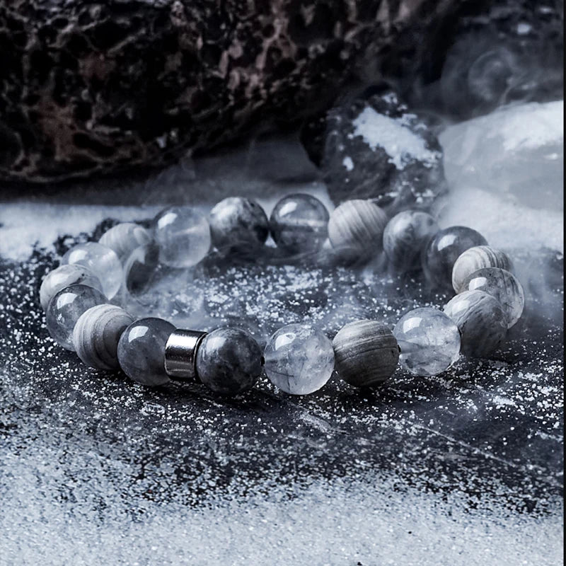 luckacco 5a real natural red tiger eye beads stone bracelet men women zircon accessories handmade jewelry gift for girlfriend