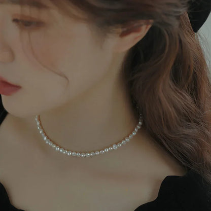 Luckacco Hengsheng 4-5mm Baroque Freshwater Pearl Necklaces 38cm 45cm 50cm 925sterling Silver Necklaces Jewelry Gift 2025 New Arrivals