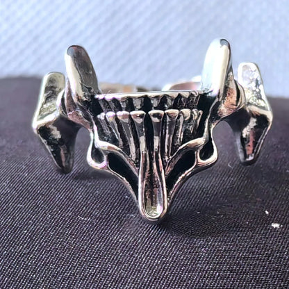Luckacco Yhpup2Pcs Vintage Gothic Steel Skull Mask Rings Skull Mask Design Alloy Finger Rings Set for Men Women  Creative Punk Mens Rings
