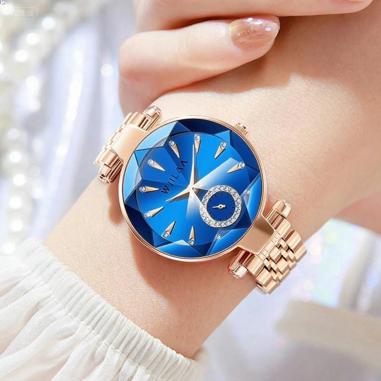 luckacco stainless steel watchband women bracelet watches top brand luxury high quality ladies wrist watches fashion female clock