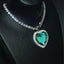 2023 New Luxury 925 Sterling Silver Brilliant Heart Zircon Crystal Pendant Necklace Women Chic Wedding Bridal Engagement Jewelry