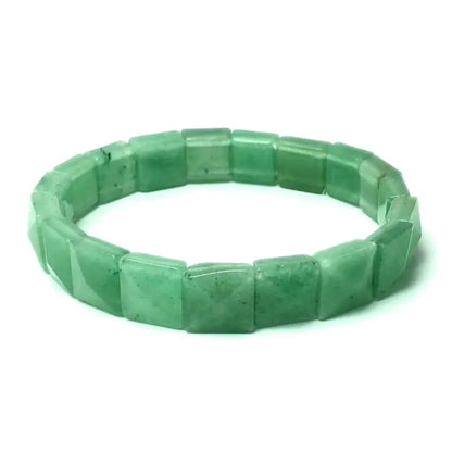 Luckacco Natural 10x15mm faceted flashing Stone beads Bracelets Handmade Reiki Healing Meditation Bangles Elastic Rope Couple Jewelry
