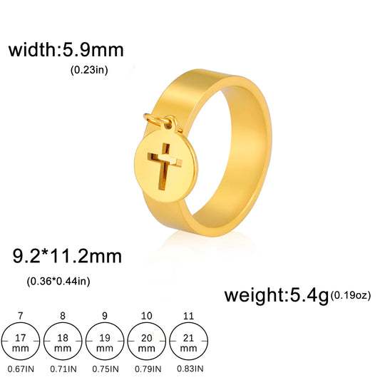 Luckacco Unift Women Stainless Steel Charms Rings Flower Leaf Spider Paw Pendant Finger Ring Fashion Minimalist Couple Jewelry