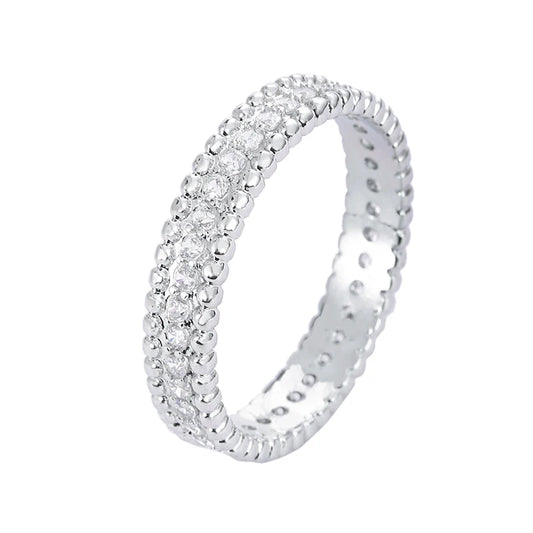 Luckacco Small Fragrance Wind Star Ring Fashion Niche Refined High-Quality Cold Wind Index Finger Ring Female Wedding Gift Dating Accesso