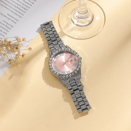 Luckacco New foreign trade explosive diamond-studded Roman fashion with calendar women's watch women's watch women's models