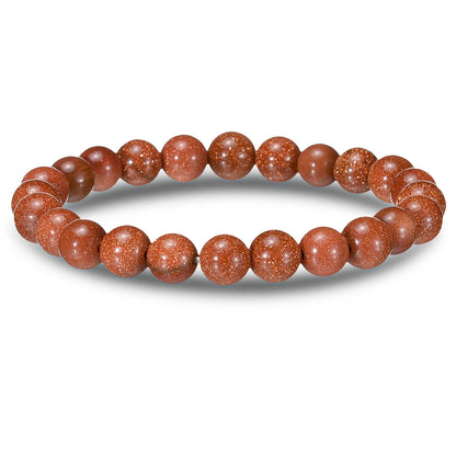 Luckacco Brown Beaded Bracelet Natural Stone Lava Tiger Eye Black Red Matte Healing Beads Bangle Stretch Charm Yoga For Women Men Jewelry
