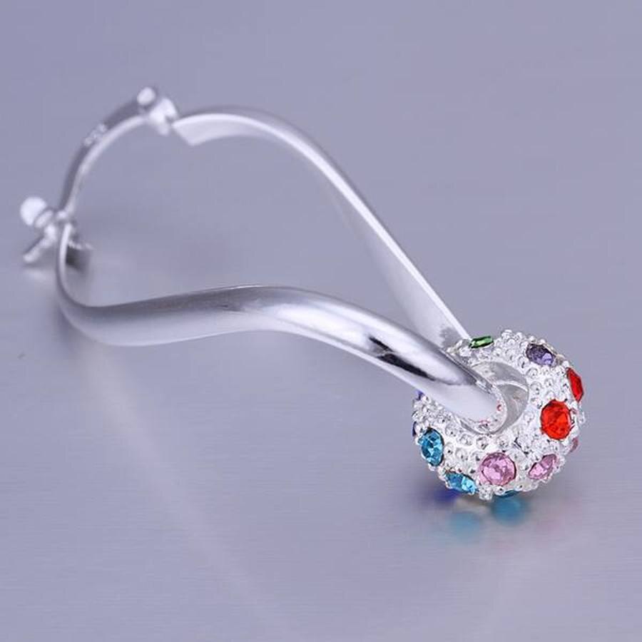 925 silver Earring elegant engagement colorful noble beautiful fashion Jewelry free shipping factory price cute gift - luckacco