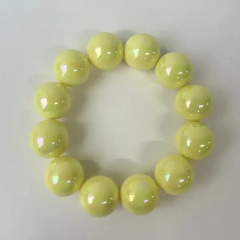 luckacco european and american contrasting color laser beaded resin bracelet