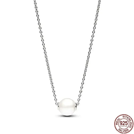 Luckacco New 925 sterling silver gold droplet pearl snowflake pendant necklace exquisite and luxurious women's charm jewelry gift