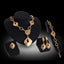 Women's Jewelry Sets Wedding Diamond Necklace Earrings Ring Bracelet Four Piece Rhinestone Party Wear Elegant Accessories - luckacco