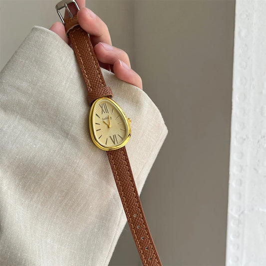 Luckacco Luxury Brand Women Snake Dial Watch Ladies Fashion Red Leather Strap Quartz Wristwatch Female Gift  Clock Relogio