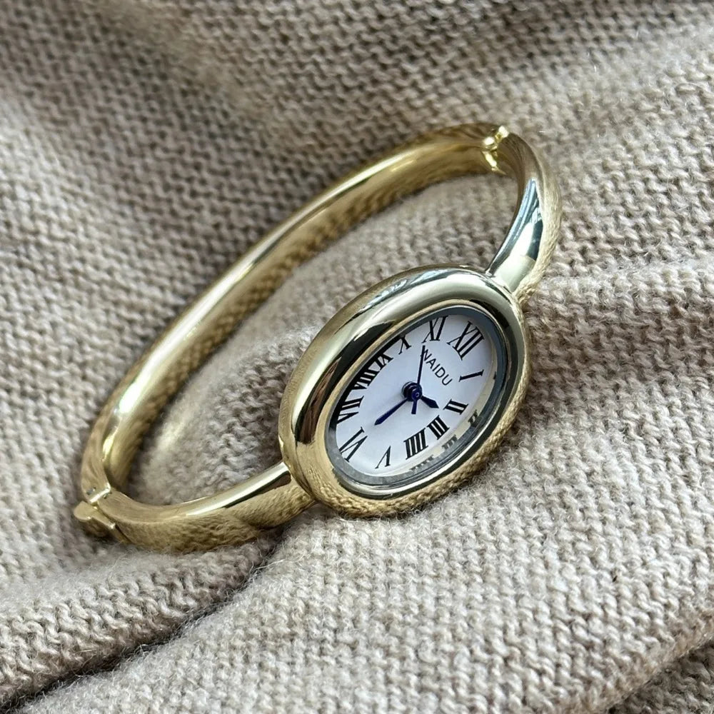 luckacco famous brand bracelet watch stainless steel strap gold watch fashion small dial ladies girl gift wristwatches relojes para mujer