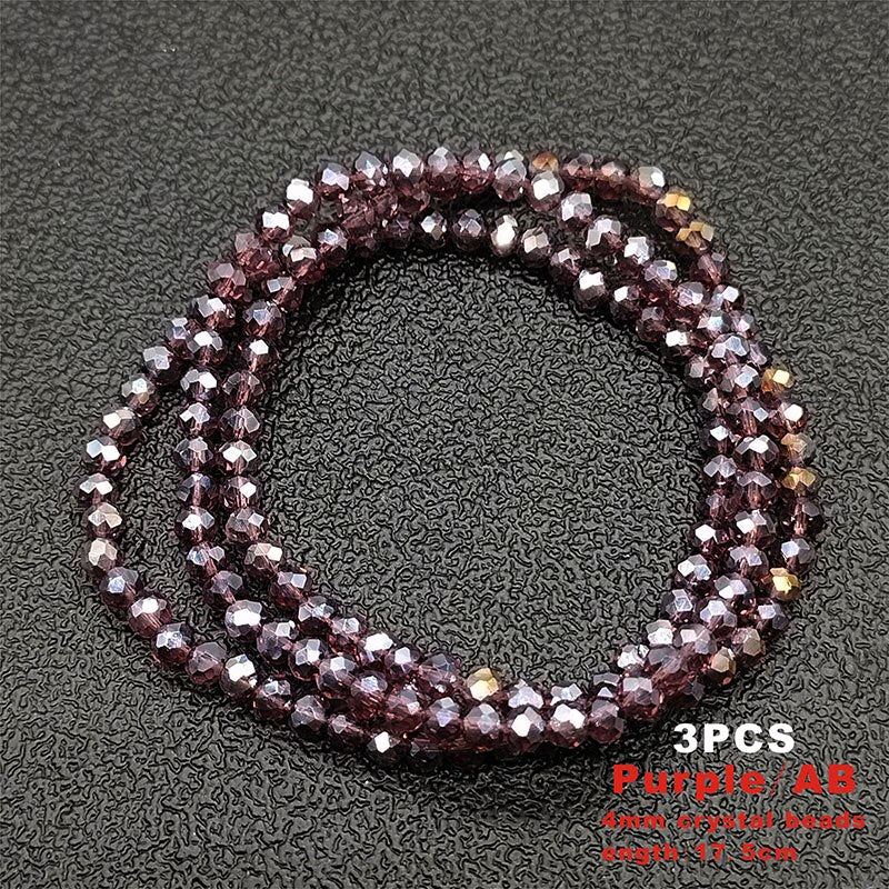 3pcs/lot crystal bracelet handmade beaded ladies bracelet fashion quality multicolor crystal beads charm bracelet friendship gif -  - Luckacco Jewelry and Watch Store