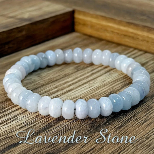 Luckacco Elegant Lavender Stone Bracelet can help alleviate anxiety, maintain calmness and help relax nerves, and promote sleep