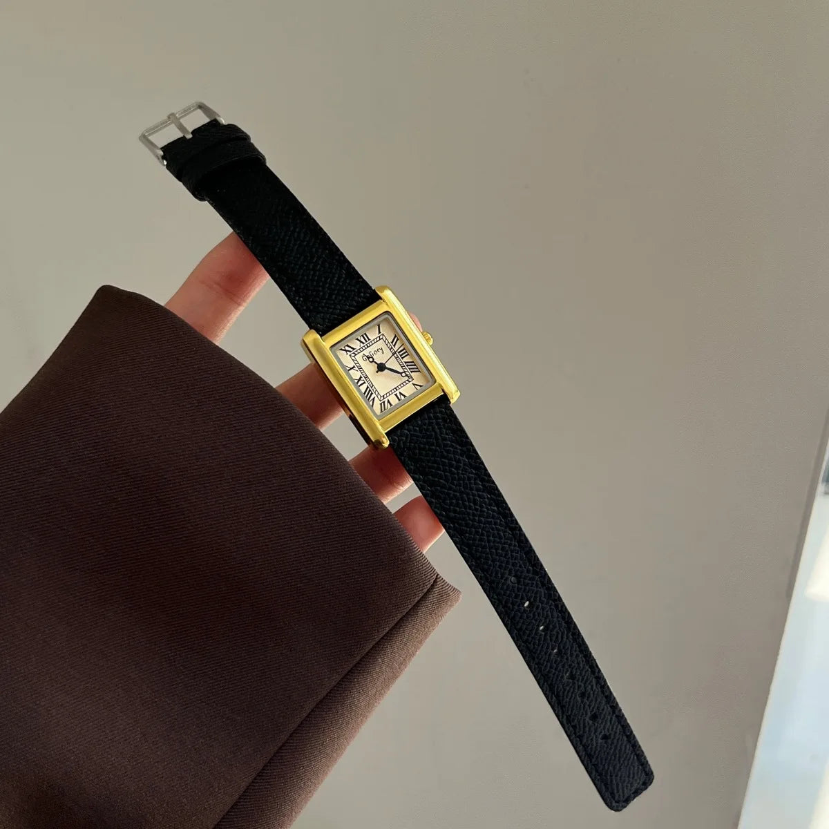 luckacco luxury square small watch retro womens girls quartz watches tiny female watch for women dresses lady fashion gift for girlfriend