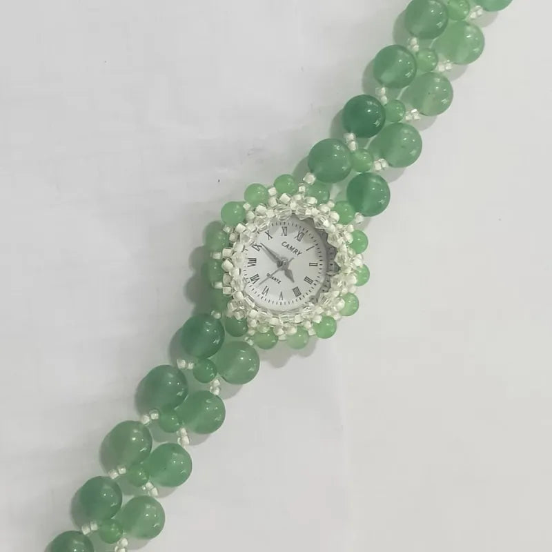 Natural Crystal Jade Watches for Women Bracelet Watches Agate Fashion Women Watches  Decoration Jewelry Accessories -  - Luckacco Jewelry and Watch Store