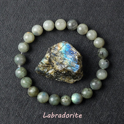 Luckacco Geniune Amethyst Natural Crystal Bracelet for Women Pulsera Amethust Bracelet Made of Real Natural Stone Beads Body-Purifying