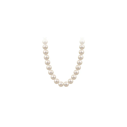 Luckacco French Elegant Micro Set Zircon Round Buckle Imitation Pearl Beaded Necklace For Women's Temperament Jewelry Sweet Accessories