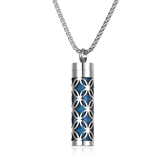 Luckacco Long Strip Stainless Steel Aromatherapy Necklace Perfume Diffuser Essential Oil Diffuser Pendant Necklace Jewelry Accessories
