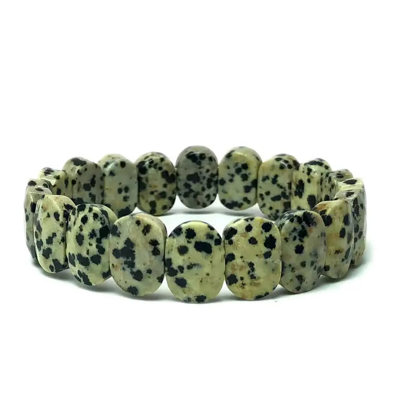 luckacco natural 10x15mm faceted flashing stone beads bracelets handmade reiki healing meditation bangles elastic rope couple jewelry