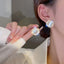 17KM Pearl Gold Plate Earrings Metal Elegant U-shape Ear Clips for Women Fashion Jewelry Crystal Earring Girl Accessories Trendy - luckacco