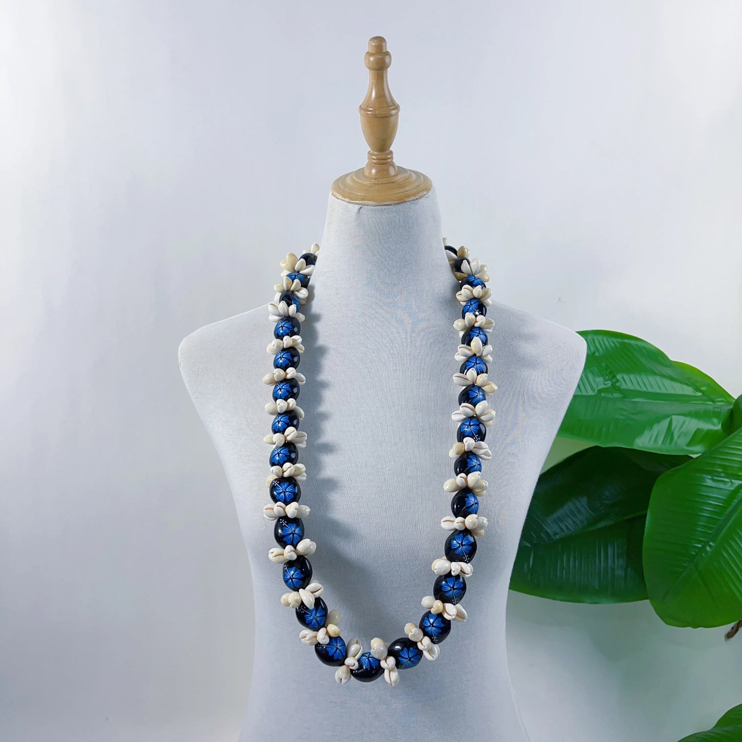 luckacco 2025 new desing acrylic kukui  necklace  customize pattern woman fashion jewelry for graduation wedding birthday luau party