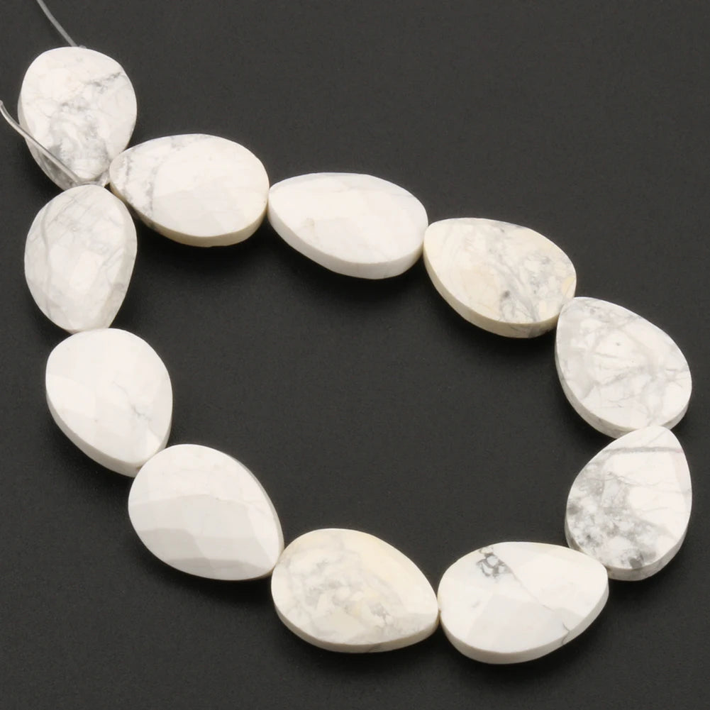 luckacco natural faceted amethysts labradorite aventurine tiger eye water drop shape stone beads diy charm for jewelry making bracelet