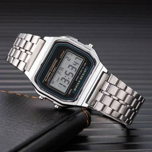 Luckacco 2025 Digital Watches for Men Sports Waterproof Bracelet Clock Gold Electronice LED Wristwatch Women Casucal Montre Homme Relogio