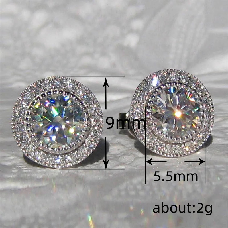 luckacco acupressure slimming earrings delicate weight loss stud earrings for women cubic zirconia versatile lymphatic earring jewelry