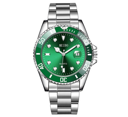 Luckacco New Fashion Men Luxury Calendar Quartz Watch Mens Famous Stainless Steel Casual Watches Relogio Masculino Male Wristwatches Hot