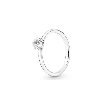 Luckacco 100% fashionable 925 sterling silver original heart-shaped water drop butterfly zircon charming ring for women's wedding jewelry