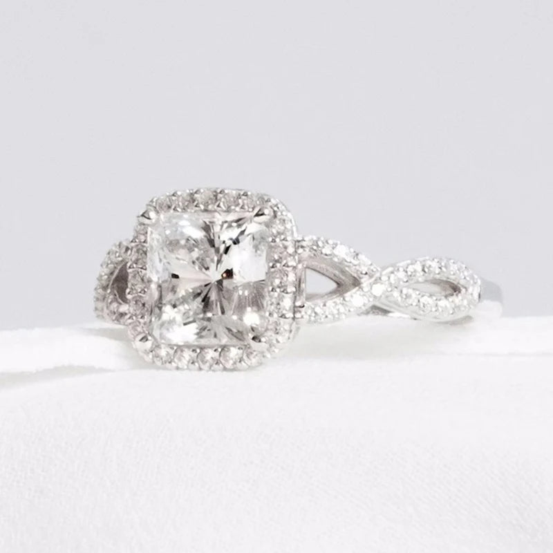 luckacco daily picks temperament women's rings for wedding newly designed female accessories engagement party cubic zirconia statement jewelry