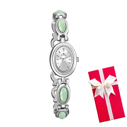 Luckacco Oval Rhinestone 2025 Ladies Wrist Watches Top Brand Luxury For Women Bracelet Watches Gold relogio feminino dropshipping Fashion